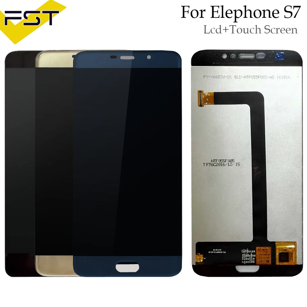 

100% Оригинальный ЖК-дисплей протестирован для Elephone S7 ЖК-дисплей и кодирующий преобразователь сенсорного экрана в сборе новая сменная ремонт...
