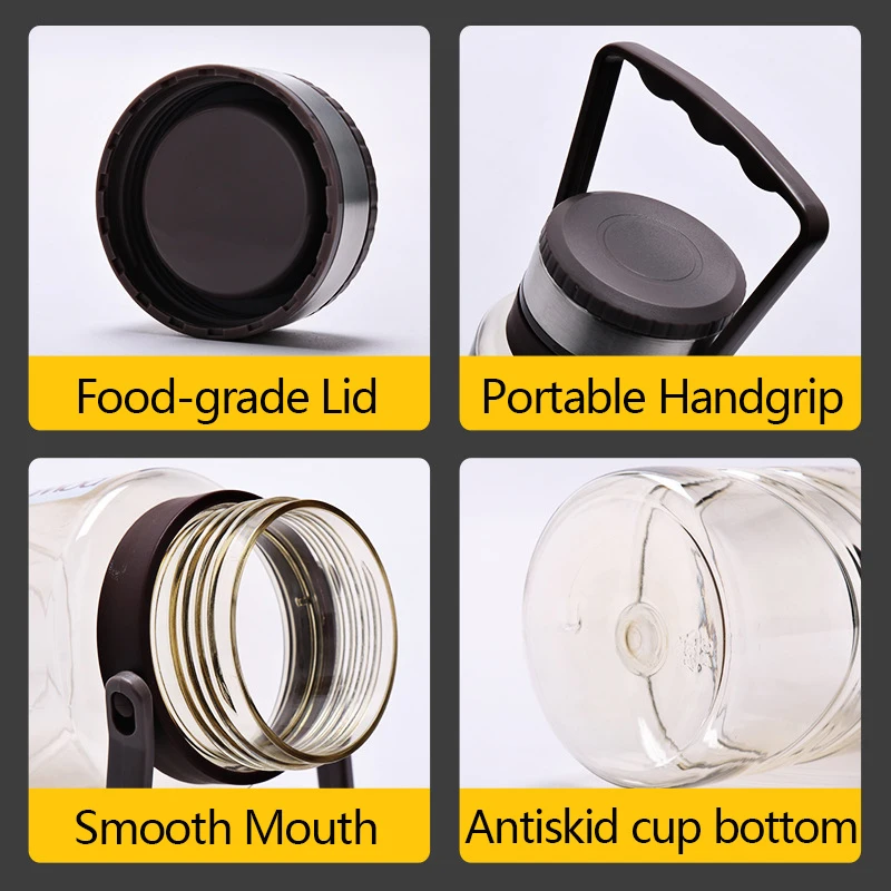 Hot High-capacity UNBreak Plastic Water Bottles For Outdoor Sport Portable With Handgrip Applicable Eco-Friendly DBKP-906-150 | Дом и сад