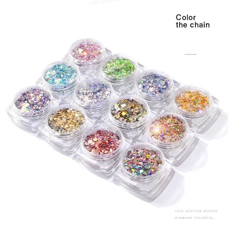 100 коробок/набор блестки для дизайна ногтей | Красота и здоровье