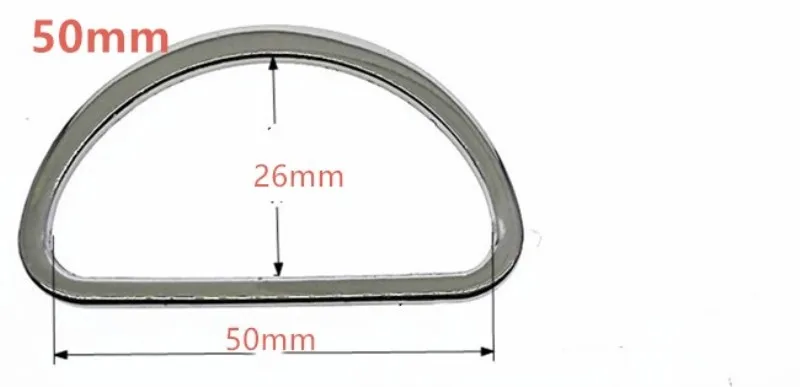 50 шт. 0,8 ''/1/1-3/16'' 1. 6 ''2. 2'' 2. 76 ''в металлическом сплаве d-образная Пряжка d-образное кольцо полукруглая Кнопка лямки мешок