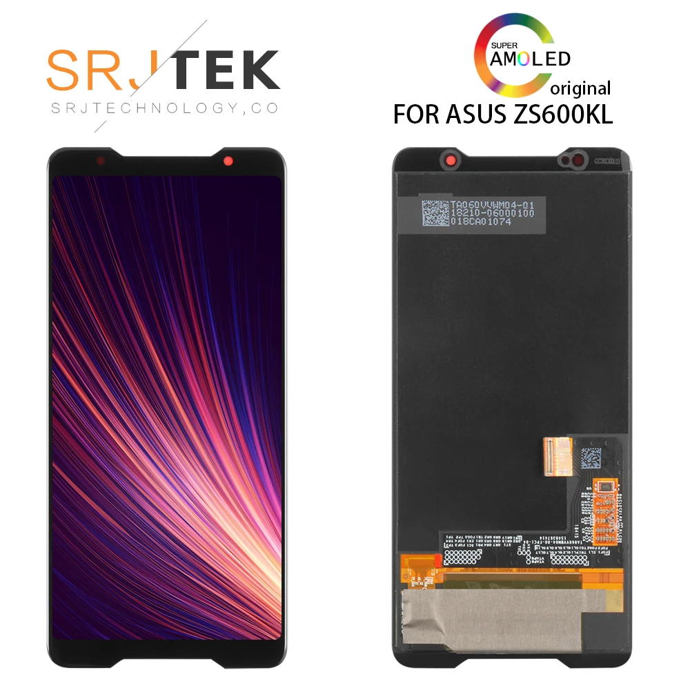 SRJTEK AMOLED экран для ASUS ROG Phone ZS600KL ЖК дисплей сенсорный дигитайзер 2160*1080 матрица в
