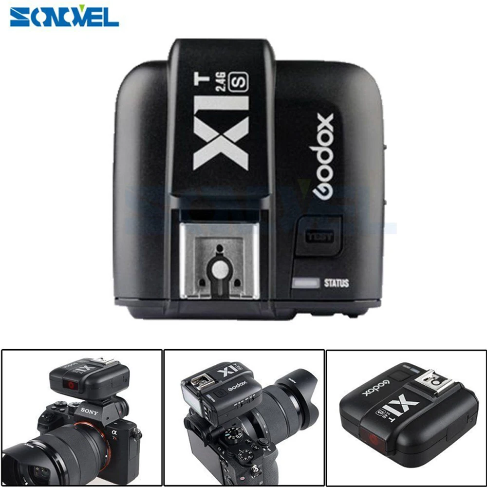 

Godox X1S TTL 1/8000s 2.4G Wireless Trigger Transmitter for Sony A6500 A6300 A9 A7II A7SII A7RII DSLR Cameras with MI Shoe X1T-S