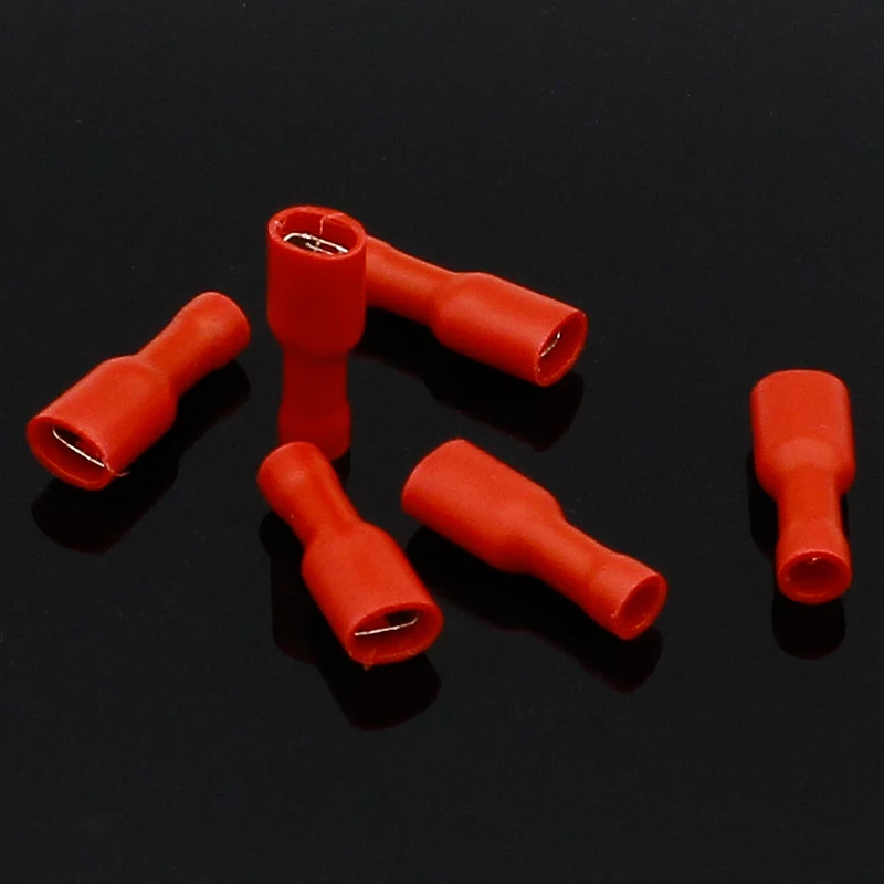 20 шт. полностью изолированный 6 3 мм Женский Разъем Лопатка 0 5 2 обжимная Клемма