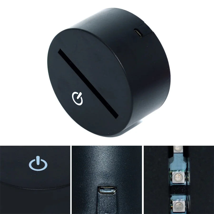 3D Футбол светильник светодиодный ночник сенсорный выключатель RGB Новинка огни 7 цветов настольные лампы