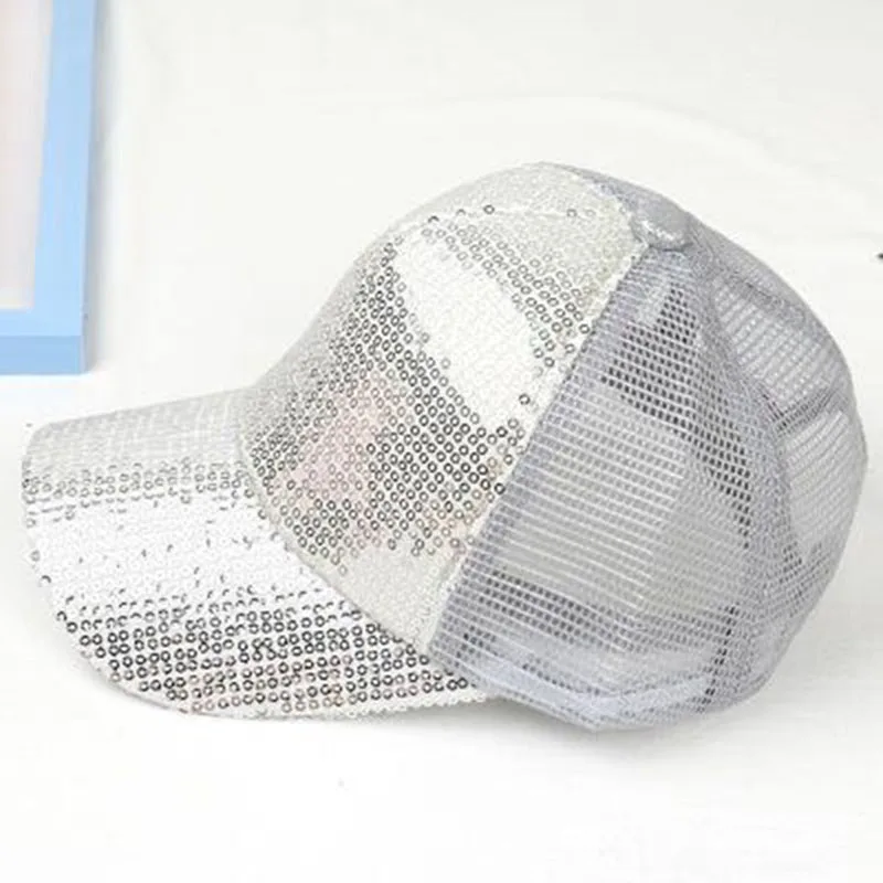 style 5 silver Модные детские бейсболки с блестками для девочек и мальчиков, Детская кепка с ушками, милые летние детские регулируемые кепки в стиле хип-хоп - Цвет: style 5 silver