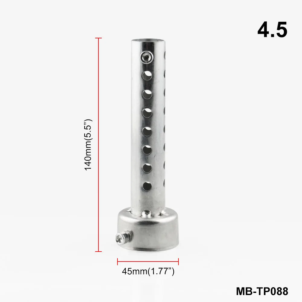 silver 4.5cm Универсальный 35 мм 42 мм 45 мм 48 мм 60 мм мотоцикл выхлопной Can дБ убийца глушитель перегородка съемный хром MB-TP088 - Цвет: silver 4.5cm