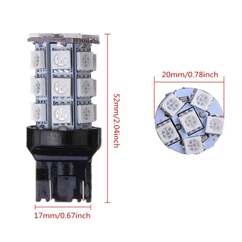 Практичные светодиодные огни WY21W W21/5W 7443 7440 T20 27SMD 5050 для поворота автомобиля