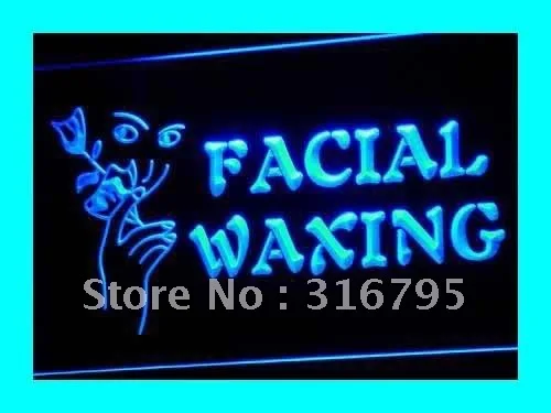 

i046 OPEN Facial Waxing Shop Displays LED Neon Light Light Signs On/Off Switch 20+ Colors 5 Sizes