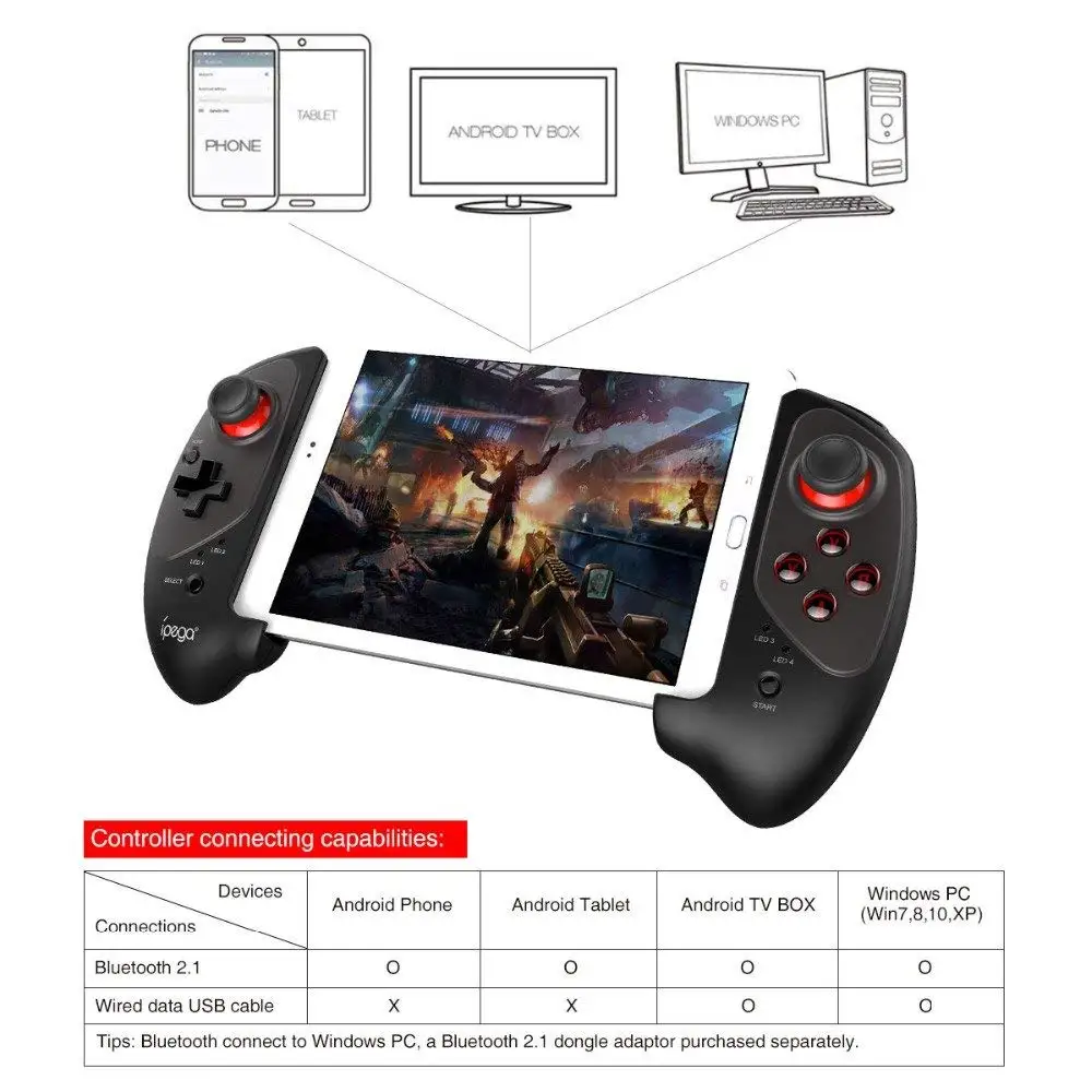 IPEGA PG 9083 Bluetooth геймпад беспроводной Телескопический игровой контроллер