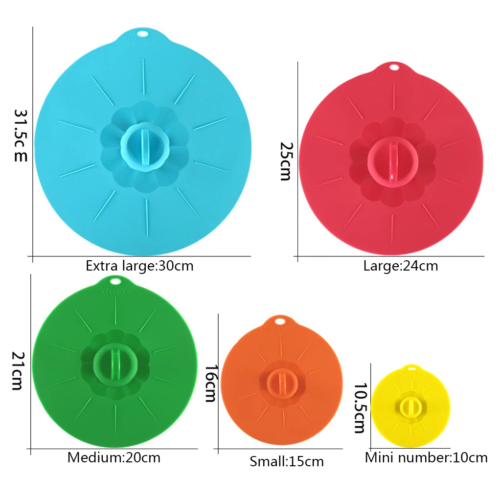 5 шт. силиконовый чехол Пособия по кулинарии кастрюлю крышкой миска для