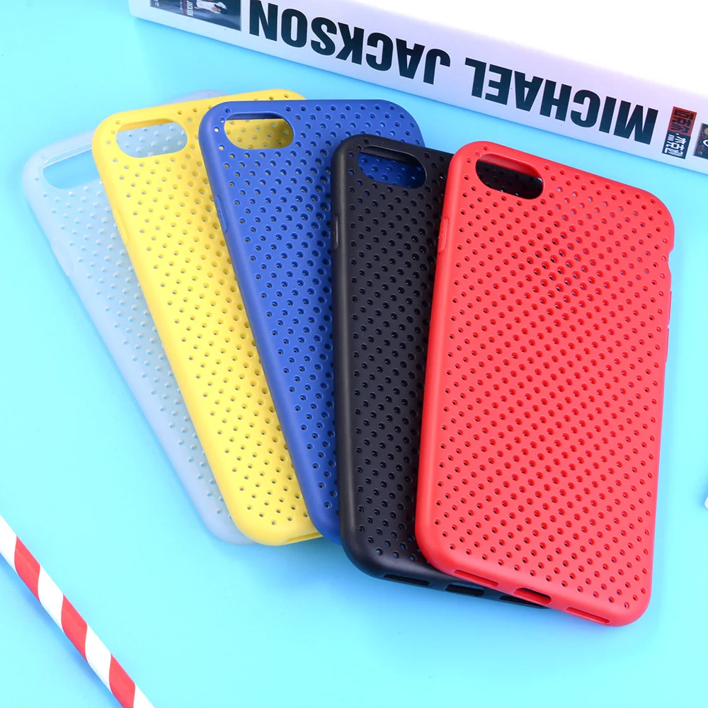 Дергаться Hollow чехол для iPhone 7 Plus телефон Coque Карамельный цвет TPU iphone случаях
