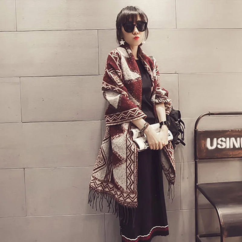 Модный шарф винно красного цвета с принтом зимние плотные теплые шали и шарфы для