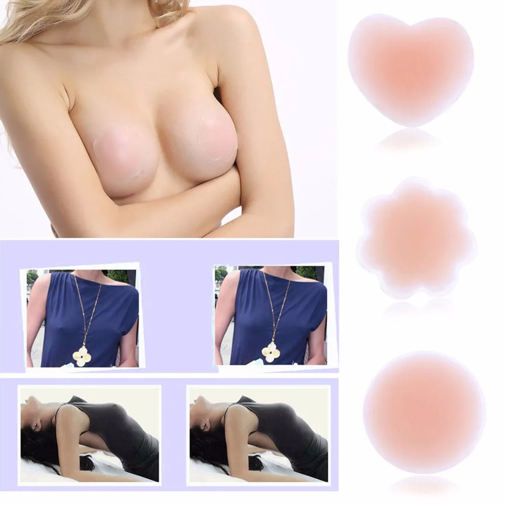 Многоразовая клейкая Силиконовая накладка на соски невидимая грудь лепестки