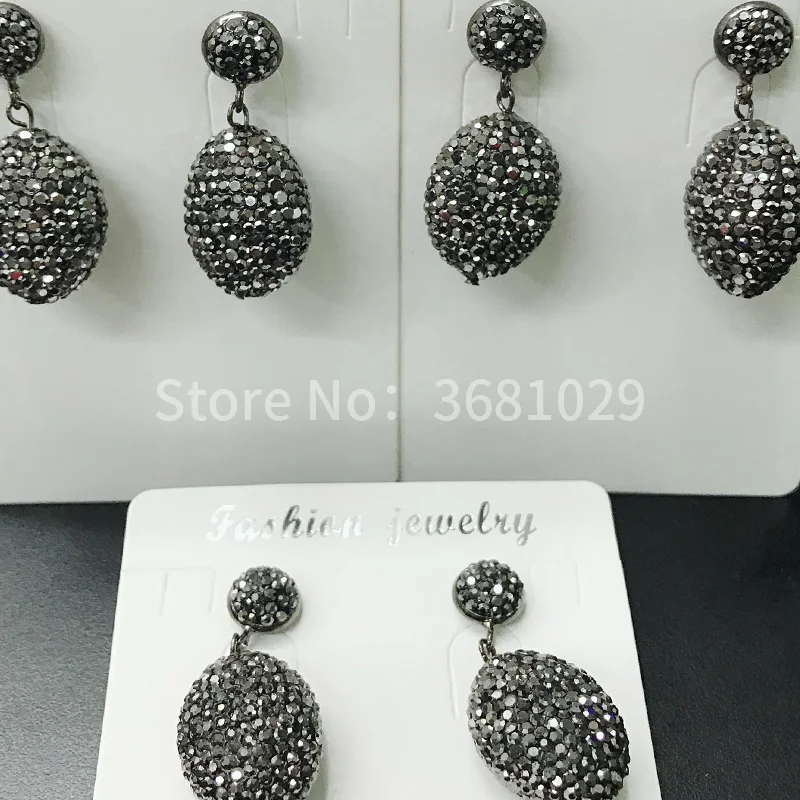 

Simple classic timeless Super flash rhinestone ball earrings posh jewelry gift