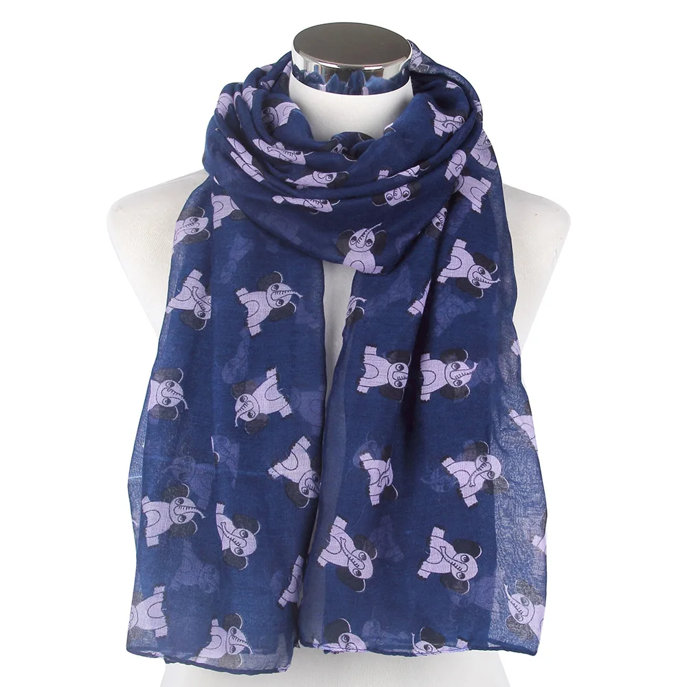 2016 Горячая Распродажа милые шарфы и шали с принтом слона мини-Шарф С Рисунком
