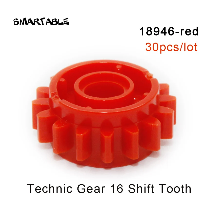 18946-red-30pcs Smartable Technic Шестерни части строительный блок игрушки набор MOC модель для детей Совместимые все бренды 32498/62821/76244/87407/94925 - Цвет: 18946-red-30pcs