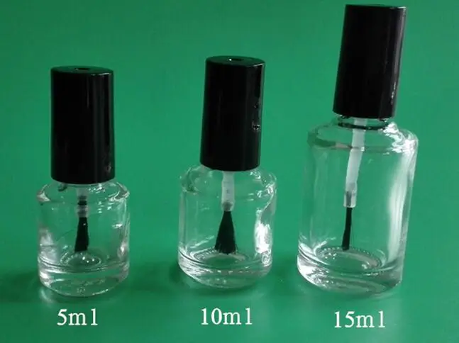 Бесплатная доставка 5 мл пустые бутылочки для лака ногтей с белой черной крышкой