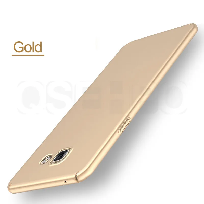 Gold Ультра Тонкие Матовые чехлы для samsung Galaxy A3 A5 A7 J3 J5 J7 J2 J4 J6 J8 A6 A8 плюс красный Жесткий PC защитный чехол - Цвет: Gold