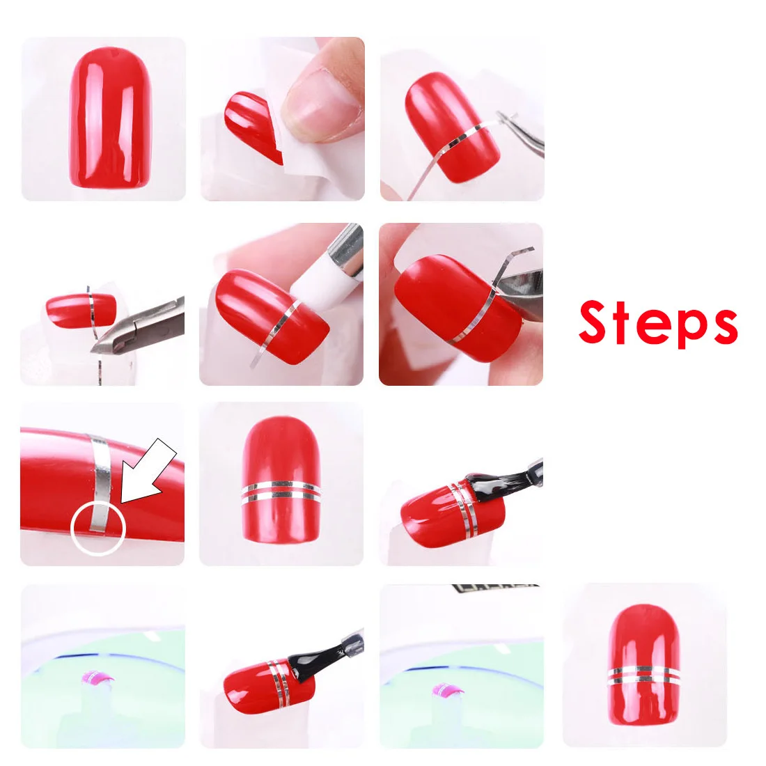 1 шт. DIY Новые Серебристые/Золотые/черные/белые инструменты Маникюрный Инструмент