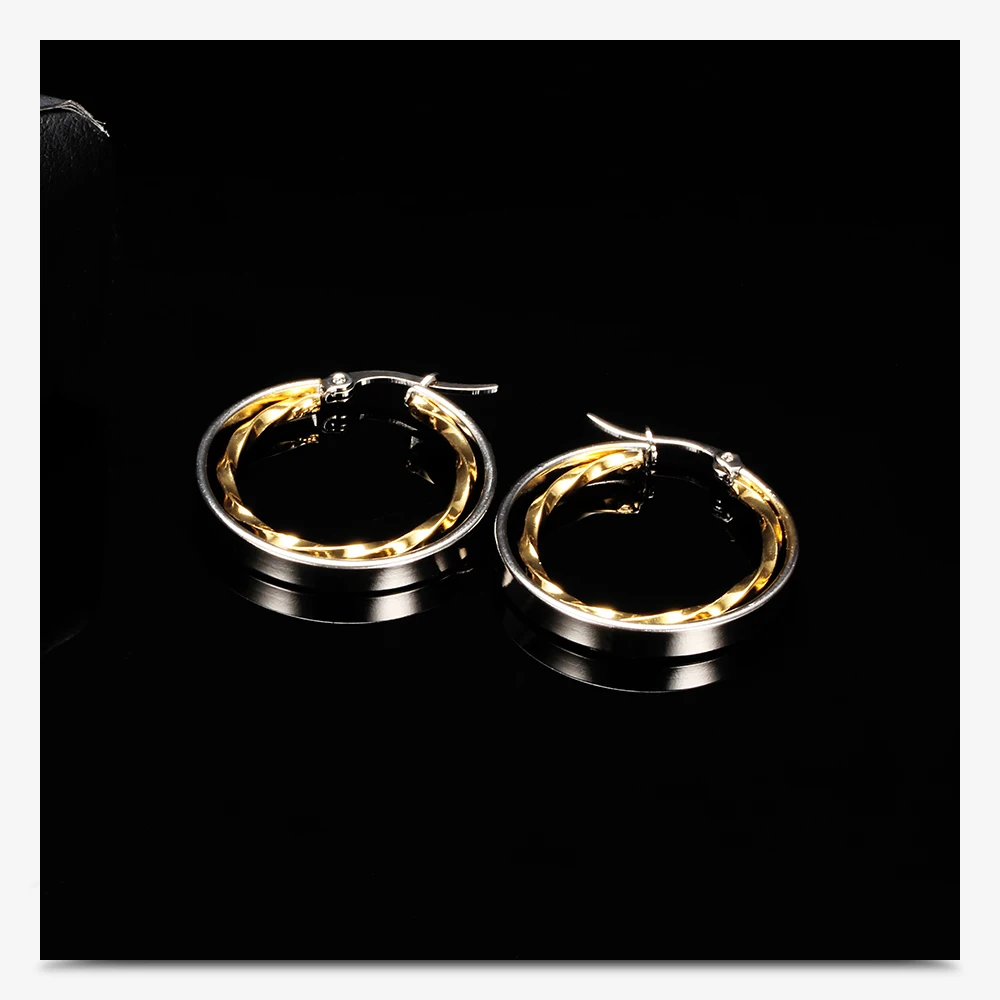 Jewelniba Мода, серьги для женщин, рекламные серьги, свадебные ювелирные изделия, изысканная Золотая расцветка, женские серьги-кольца