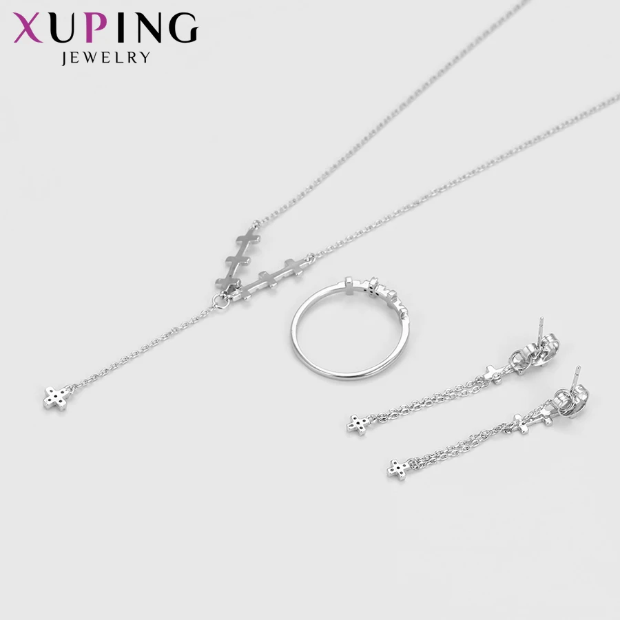 Модные милые изысканные ювелирные наборы Xuping в форме Креста из экологичной меди