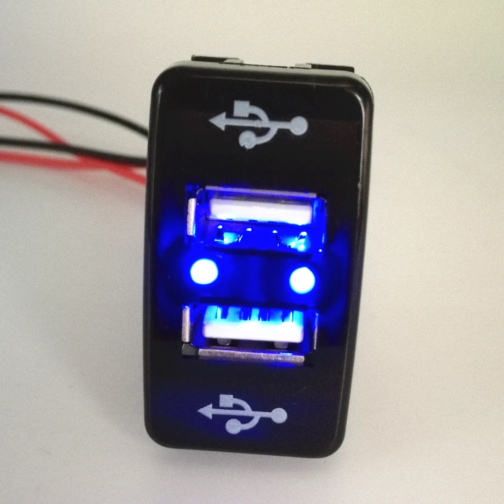 100 шт./лот двойной usb разъем для Toyota VIGO зарядка iPhone MP3 MP4 смартфона планшета ПК GPS (6