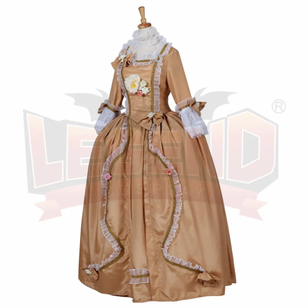 Винтажное желтое платье Марии Антуанетты в викторианском стиле для танвечерние