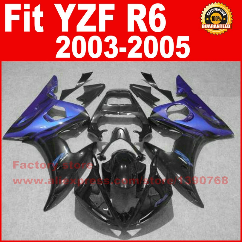 MOTOMARTS Road/racing fairings kit for YAMAHA R6 2003 2004 2005 YZF 03 04 05 blue black fairing kits | Автомобили и мотоциклы