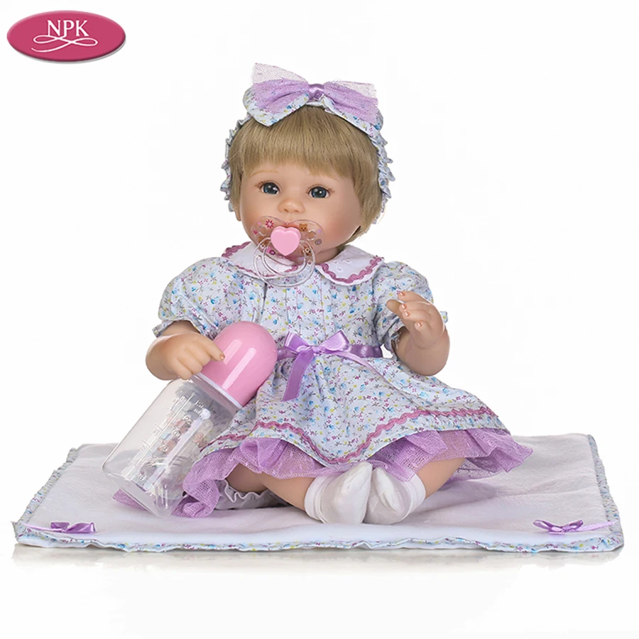 NPK 40 см силиконовая кукла для новорожденных игрушки девочек мягкая ткань боди