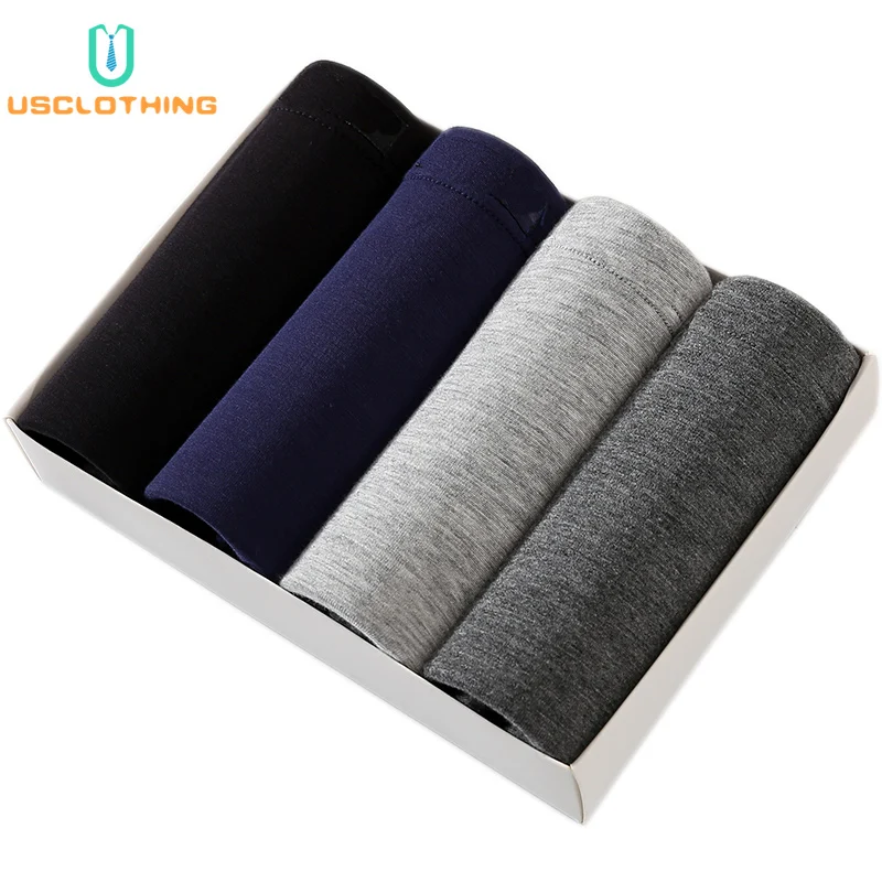 Мужские трусы-боксеры Calvin 4 шт./лот дышащие трусы с 3D эффектом нижнее белье для