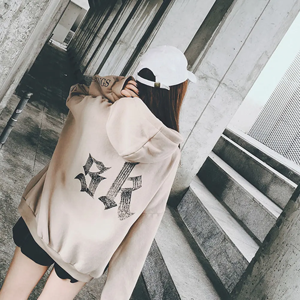 Осенние модные женские толстовки повседневные флисовые свободные пуловеры Harajuku