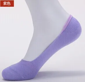 purple 14 шт = 7 пар/лот, женские невидимые носки из бамбукового волокна ярких цветов, Нескользящие, сетчатые, водонепроницаемые, дешевые и хорошего качества - Цвет: purple