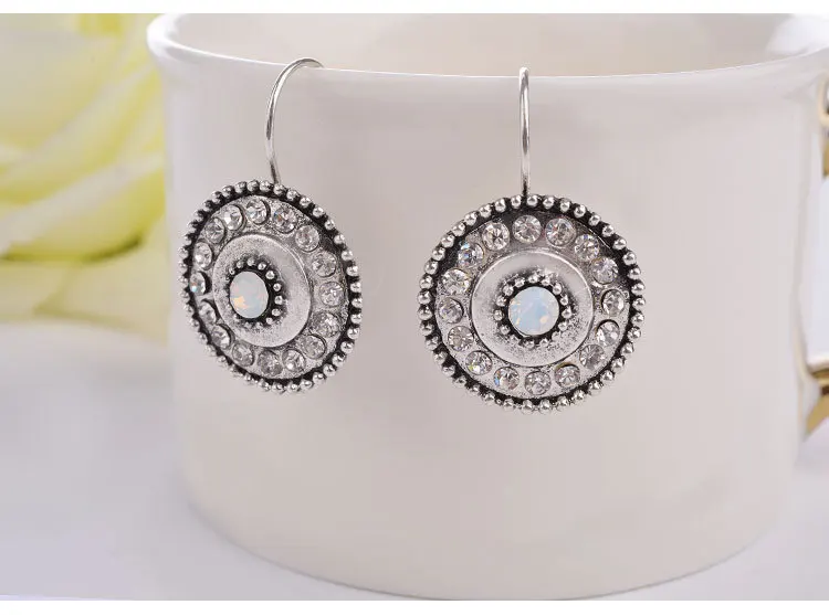 Этнические Винтажные серьги Bijoux простые Кристальные циркониевые бусины