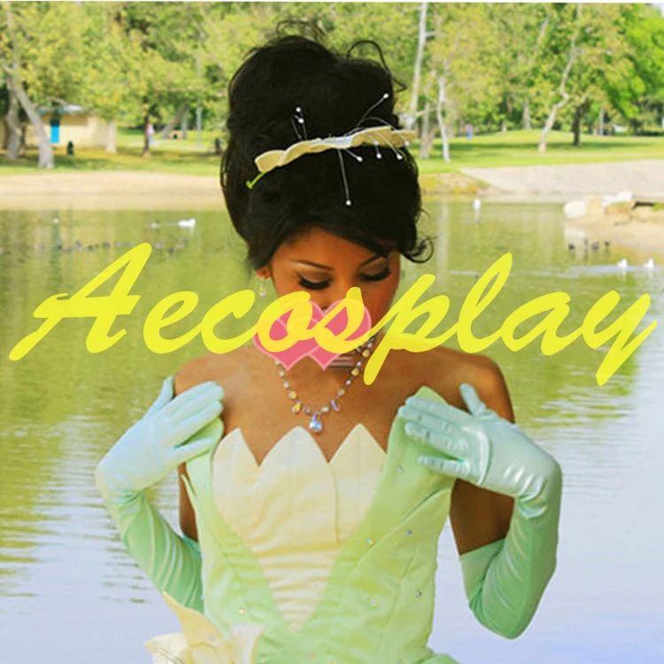 Женское нарядное платье для взрослых женщин принцесса и лягушка Тиана Косплей