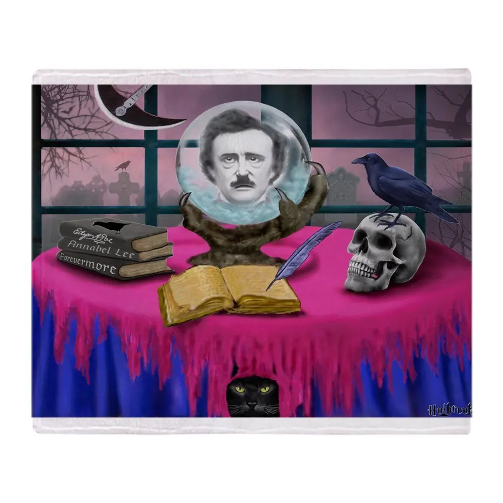 Персонализированные дух Эдгар Аллан POE мягкое Флисовое одеяло покрывало на диван