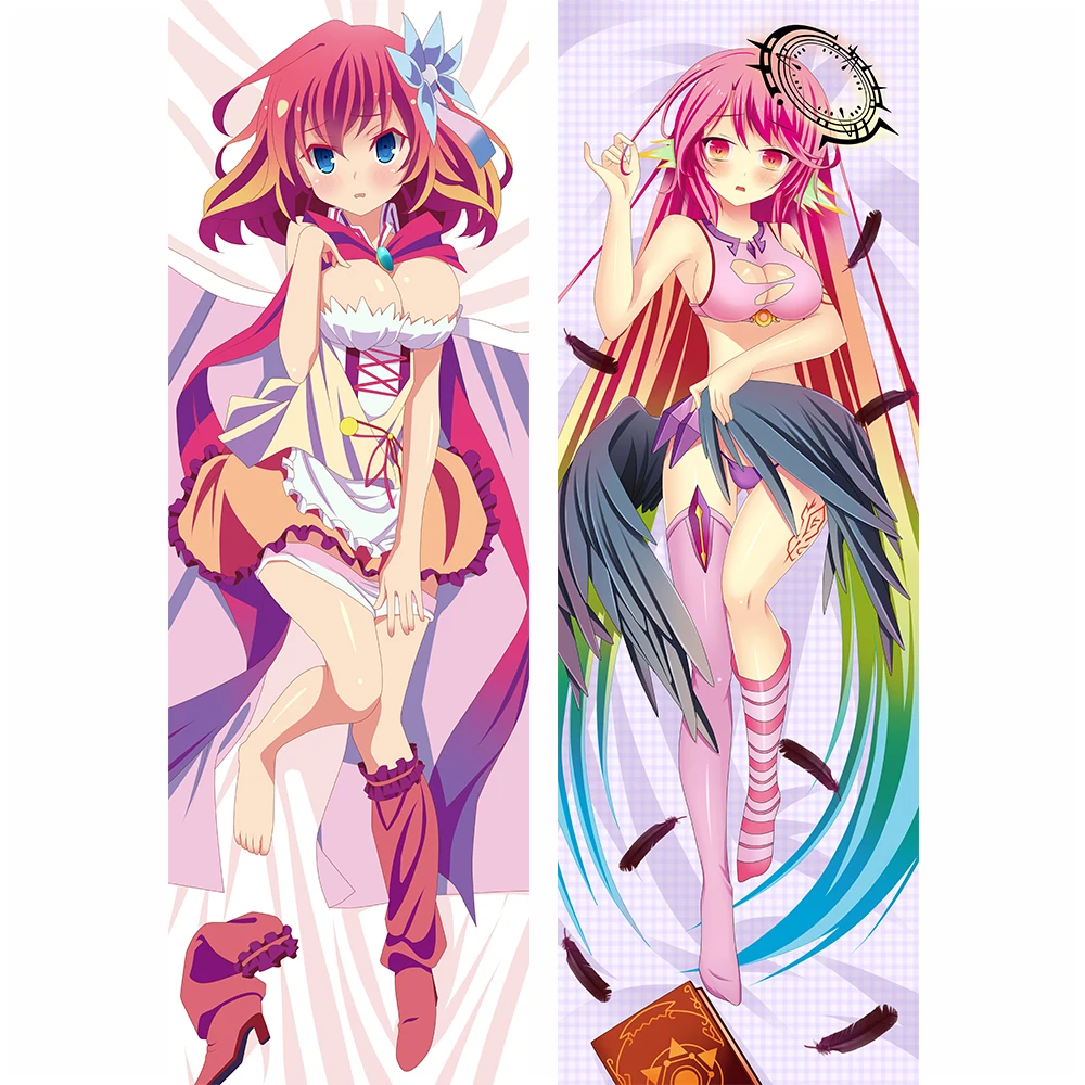 MMF Апрель 2018 без игры жизни аниме персонажи Sora и Shiro & Jibril наволочка для подушки Nogemu
