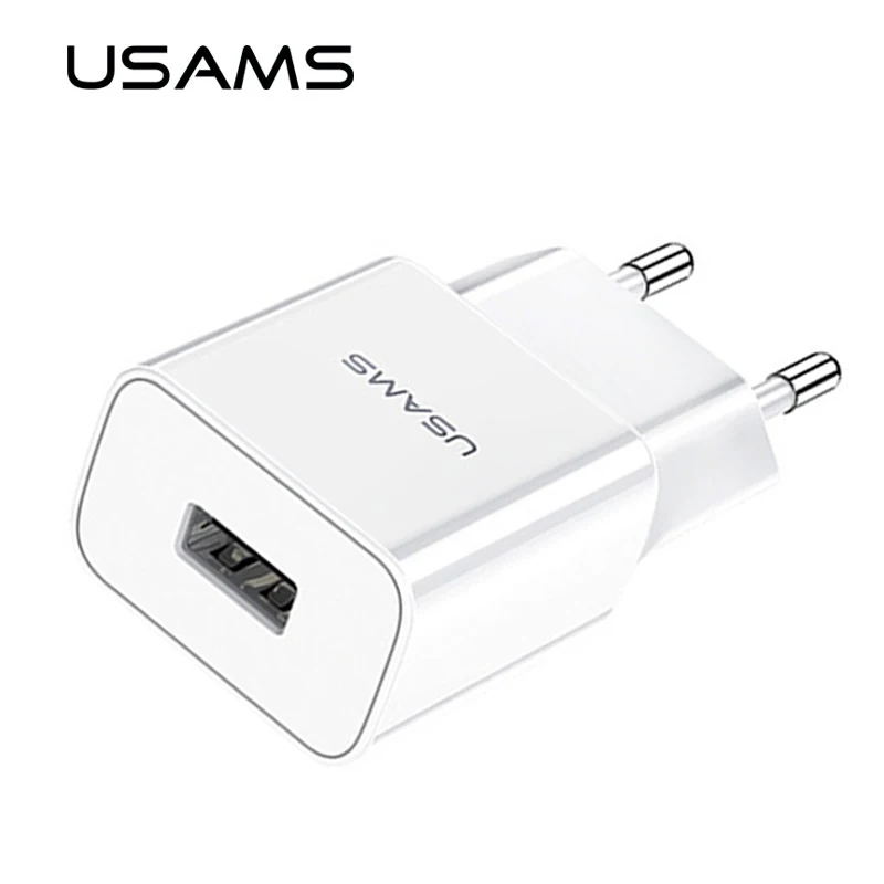 USAMS EU US UK USB зарядное устройство смарт для мобильного телефона iPhone Samsung Oppo 1 2
