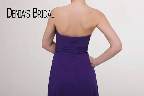 Реальные фотографии фиолетовые милые платья невесты со складками без рукавов