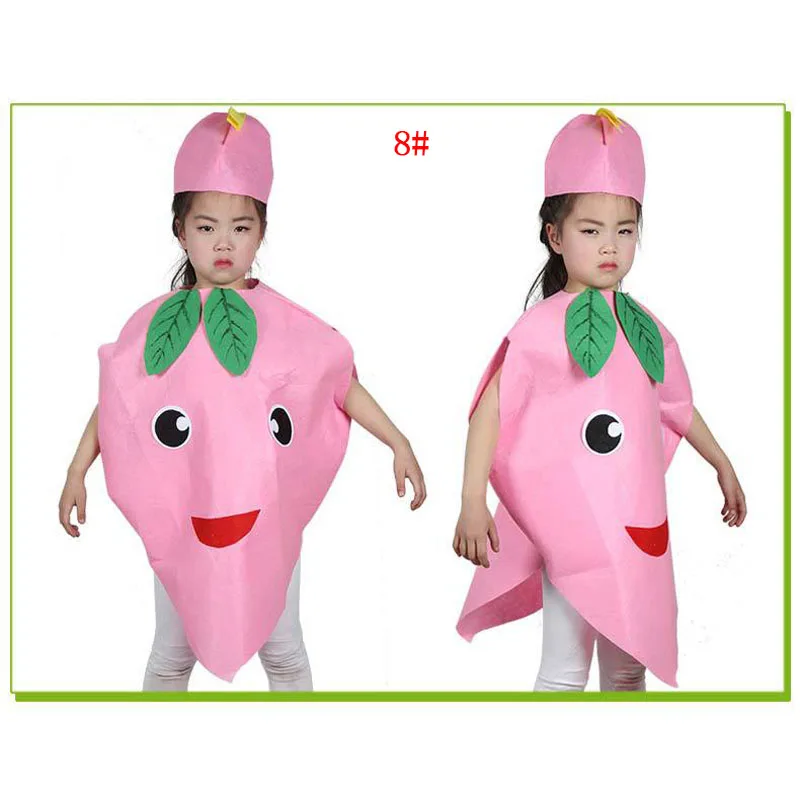 Модное детское платье унисекс Детский костюм с мультяшными фруктами и овощами