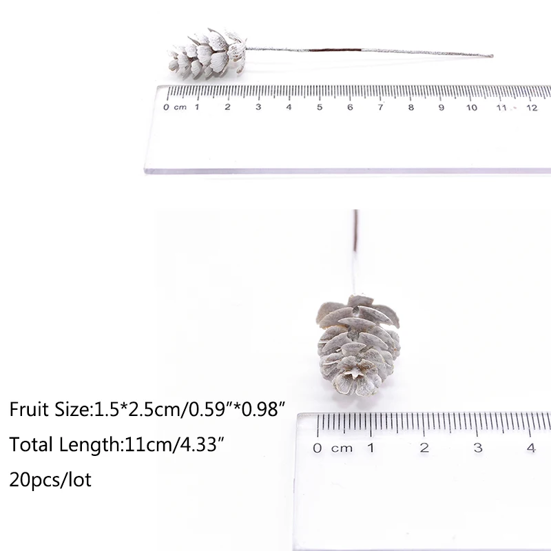 20pcs-2.5cm 12/20 шт белые Искусственные сосновые орехи шишки Искусственные цветы ананас трава для свадьбы Рождество DIY ВЕНОК Скрапбукинг Декор - Цвет: 20pcs-2.5cm
