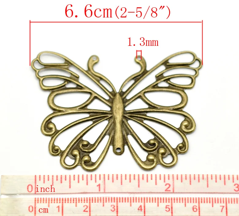 8 сезонов 30 шт. с бронзовой филигранью под старину соединители для обертывания бабочек подвески сделай сам 6