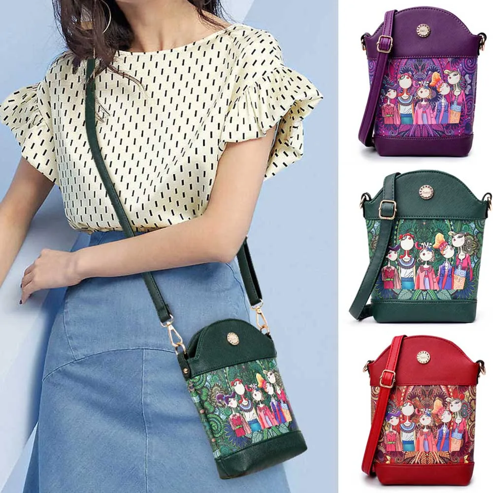 

Famous Brand Woman Bags 2018 Women High Quality PU Leather Shoulder Bags Ladies Designer Cartoon Printing Crossbody Bags Bolsas