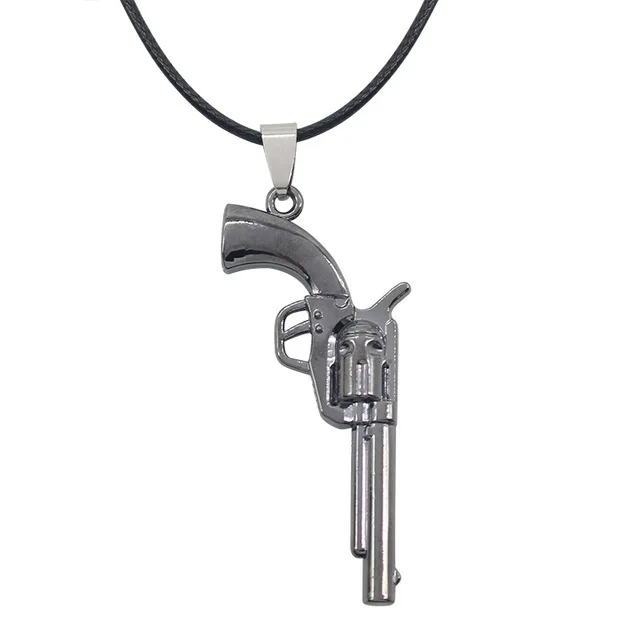 Fashion AK-47 Gun Model Pendant Necklaces Steampunk Acrylic Jewelry Arms AK 47 Alloy Statement Necklace For Men - Окраска металла: Имитация родиевого покрытия