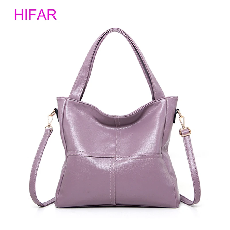 HIFAR 2019 женские кожаные сумки дизайнерские мягкие на плечо для женщин через