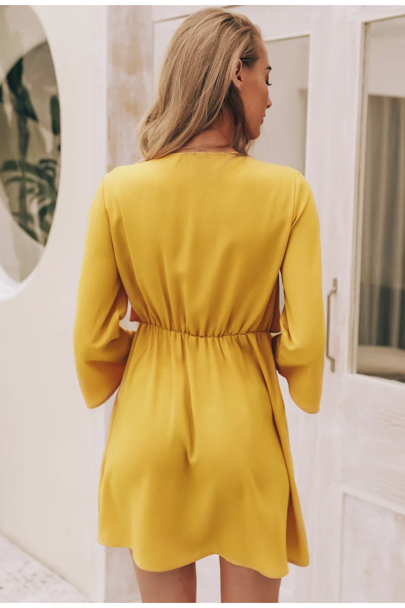 Cuerly Vintage long sleeve chiffon summer dress women Black bow office bandage dresses Sexy red female ladies short festa | Женская