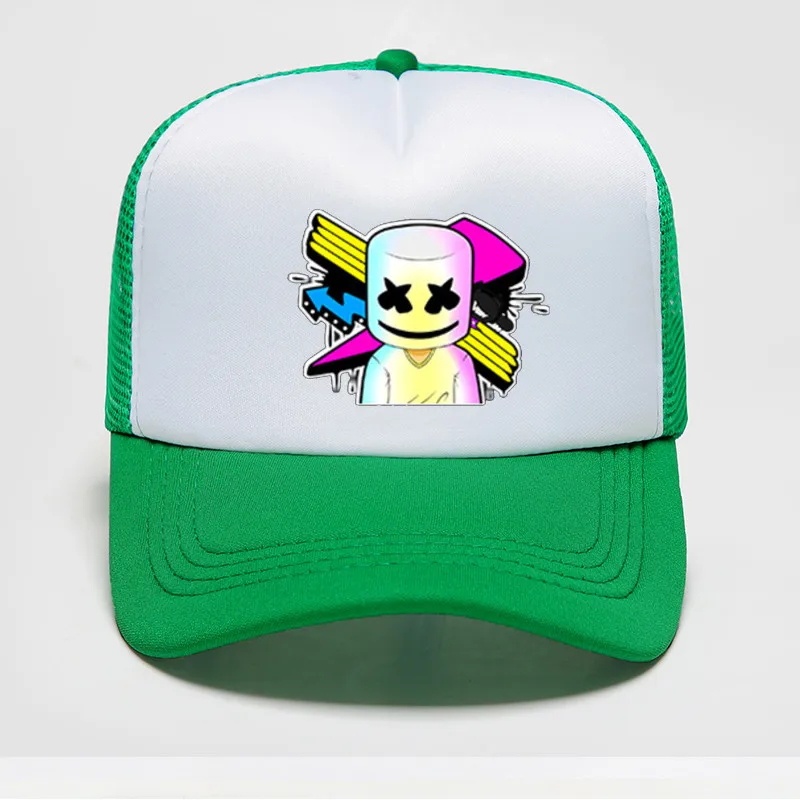 Color 3 Мода Красочные Marshmello бейсбольная кепка с принтом Для женщин Для мужчин панк Кепка в стиле хип-хоп летние дышащие Регулируемый ошейник для собак Кепки дропшиппинг - Цвет: Color 3
