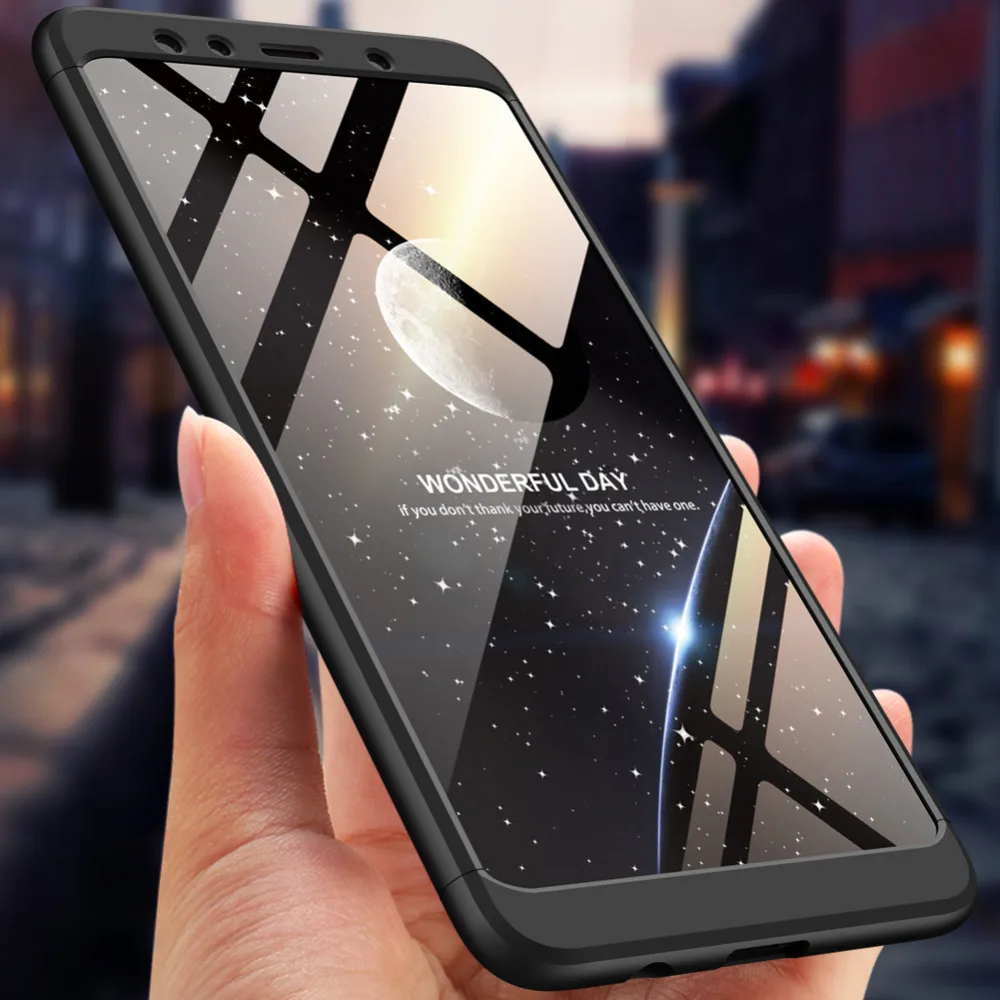 

For Samsung Galaxy A7 2018 Case 360 Degree Full Body Cover Case For Samsung A7 2018 Hybrid Shockproof Case With Tempered Glass