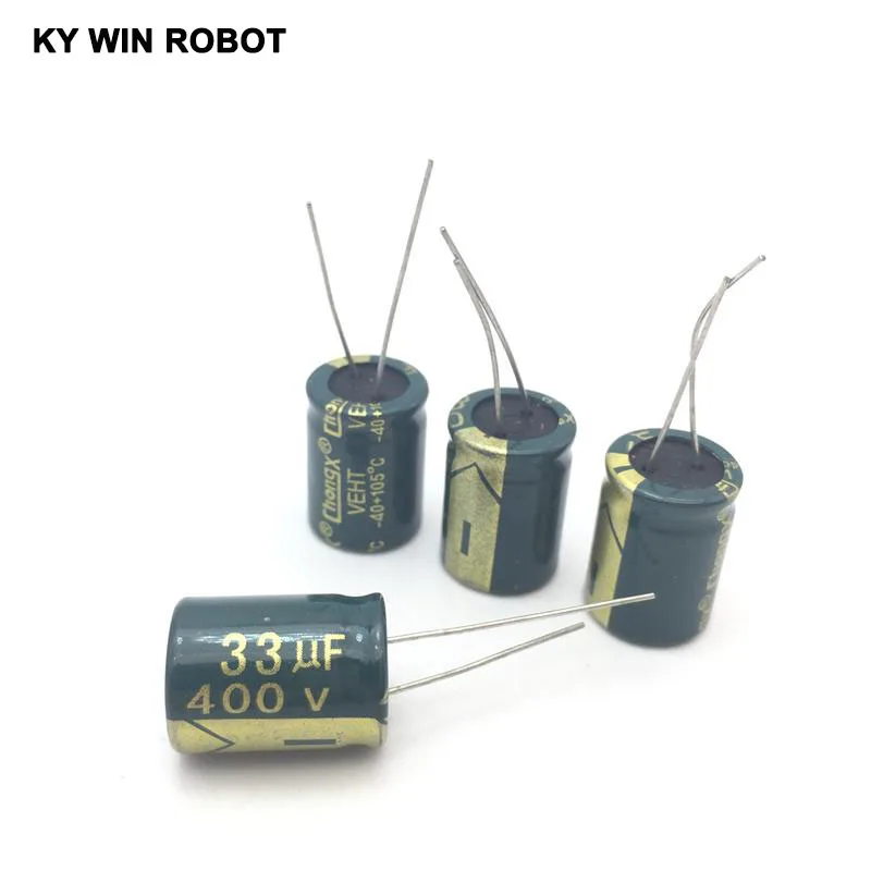 10 шт. алюминиевый электролитический конденсатор 33 мкФ 400 V 13*20 мм frekuensi tinggi