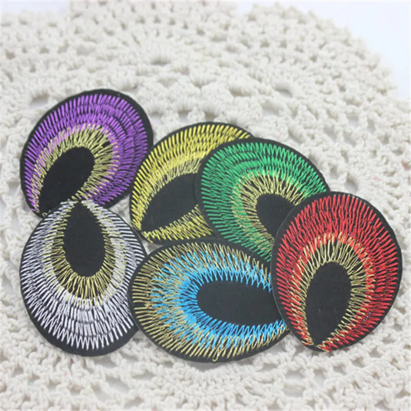 Бесплатная доставка 20 шт./партия нашивка небесно голубого цвета с вышивкой