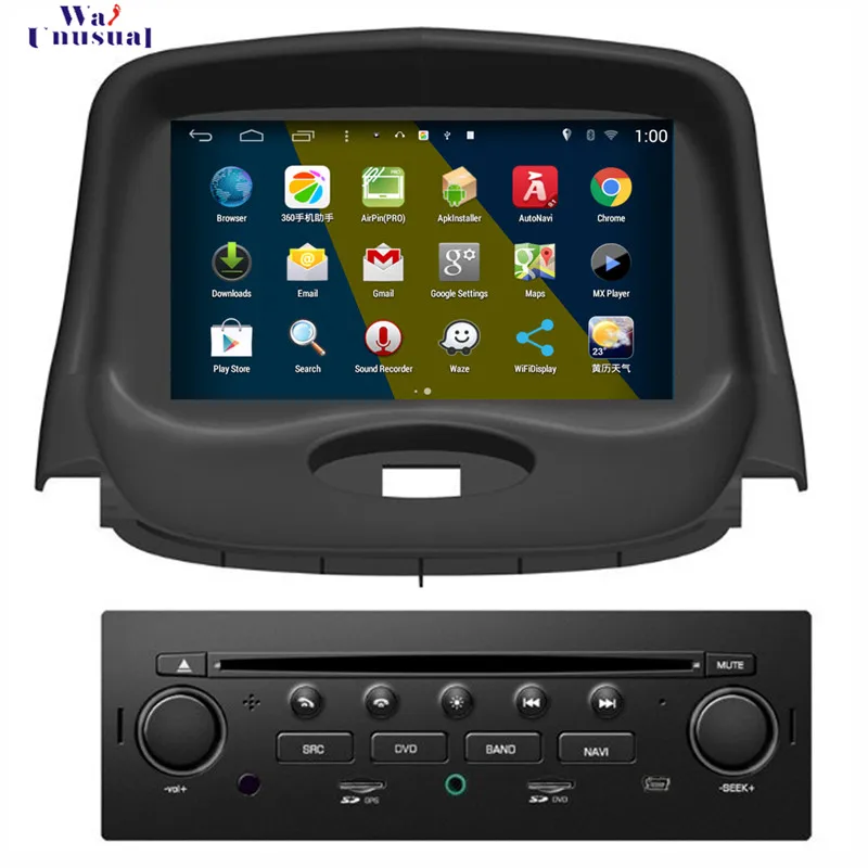 Wanuary 2017 автомобильный Стайлинг 7 ''чистый Android 4.4.4 видеоплеер для Peugeot 206 GPS